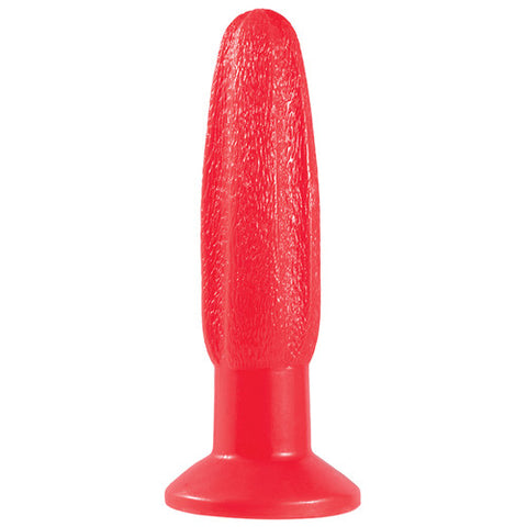 Buttplug mit Rillen in Rot