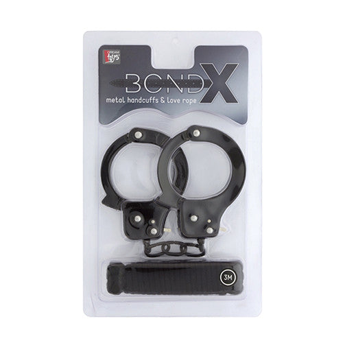 BondX Handschellen aus Metall und Liebesseil (3 m)