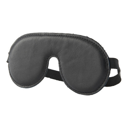 Augenbinde aus Leder in Schwarz