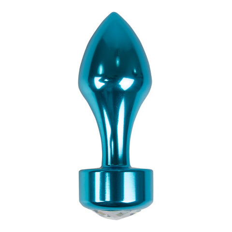 Buttplug aus Aluminium in Blau