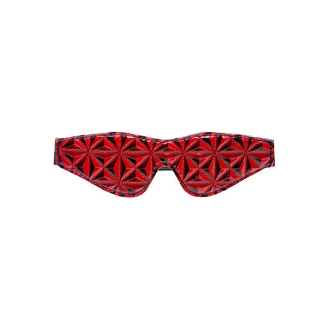 Augenbinde mit Diamantmuster in Schwarz/Rot